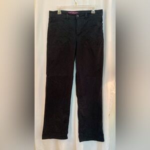 Gloria Vanderbilt Black High Rise Straight Leg Cotton Jeans Size 10